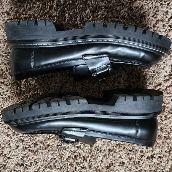 Marc Fisher LTD Leather Platform Loafers - Picture 6 of 8